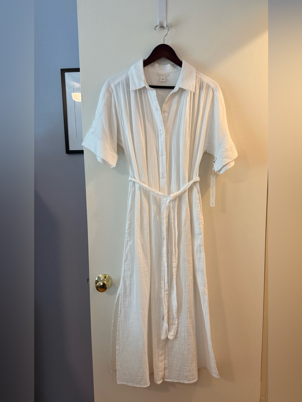 Caslon white cotton shirt dress